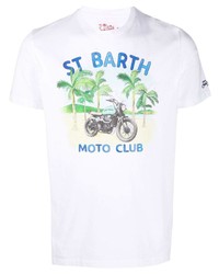 T-shirt à col rond imprimé blanc MC2 Saint Barth