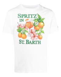 T-shirt à col rond imprimé blanc MC2 Saint Barth