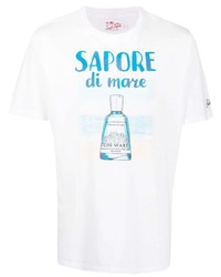 T-shirt à col rond imprimé blanc MC2 Saint Barth