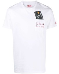 T-shirt à col rond imprimé blanc MC2 Saint Barth