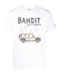 T-shirt à col rond imprimé blanc MC2 Saint Barth