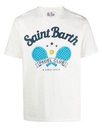 T-shirt à col rond imprimé blanc MC2 Saint Barth