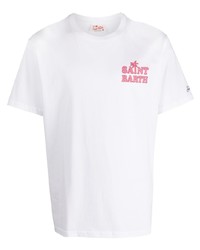 T-shirt à col rond imprimé blanc MC2 Saint Barth