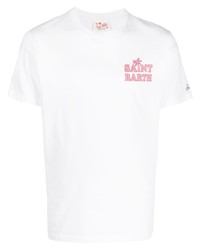 T-shirt à col rond imprimé blanc MC2 Saint Barth