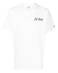 T-shirt à col rond imprimé blanc MC2 Saint Barth