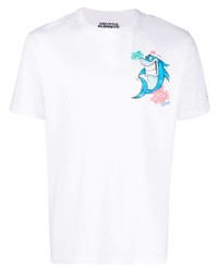 T-shirt à col rond imprimé blanc MC2 Saint Barth