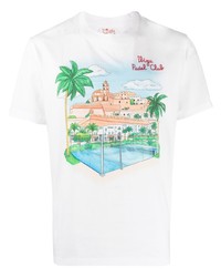 T-shirt à col rond imprimé blanc MC2 Saint Barth