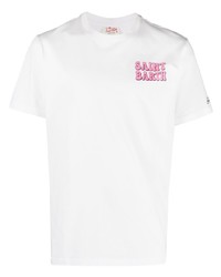 T-shirt à col rond imprimé blanc MC2 Saint Barth