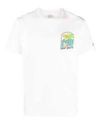 T-shirt à col rond imprimé blanc MC2 Saint Barth