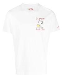 T-shirt à col rond imprimé blanc MC2 Saint Barth