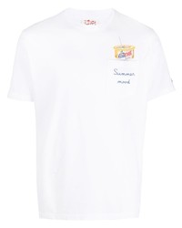 T-shirt à col rond imprimé blanc MC2 Saint Barth