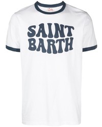 T-shirt à col rond imprimé blanc MC2 Saint Barth