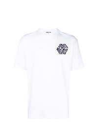 T-shirt à col rond imprimé blanc McQ Alexander McQueen