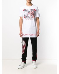 T-shirt à col rond imprimé blanc Philipp Plein