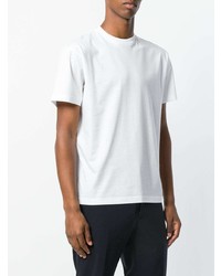 T-shirt à col rond imprimé blanc Prada