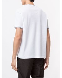 T-shirt à col rond imprimé blanc CK Calvin Klein