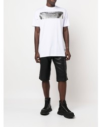 T-shirt à col rond imprimé blanc Philipp Plein