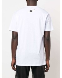 T-shirt à col rond imprimé blanc Philipp Plein