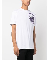 T-shirt à col rond imprimé blanc Philipp Plein