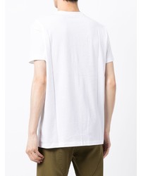 T-shirt à col rond imprimé blanc Balmain