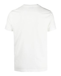 T-shirt à col rond imprimé blanc Diesel