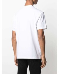 T-shirt à col rond imprimé blanc Versace