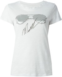 T-shirt à col rond imprimé blanc MICHAEL Michael Kors