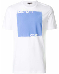 T-shirt à col rond imprimé blanc MICHAEL Michael Kors