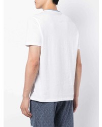 T-shirt à col rond imprimé blanc Michael Kors