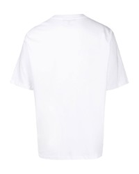 T-shirt à col rond imprimé blanc Michael Kors