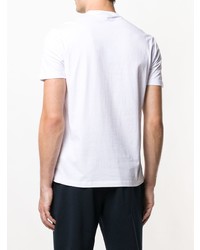 T-shirt à col rond imprimé blanc Emporio Armani