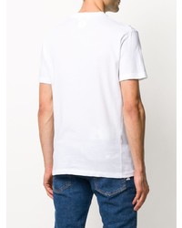 T-shirt à col rond imprimé blanc DSQUARED2