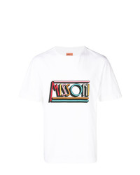 T-shirt à col rond imprimé blanc Missoni Mare