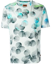 T-shirt à col rond imprimé blanc Missoni