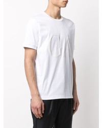 T-shirt à col rond imprimé blanc Giorgio Armani