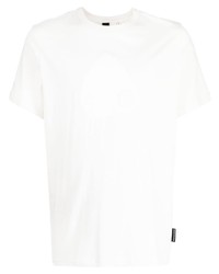 T-shirt à col rond imprimé blanc Moose Knuckles
