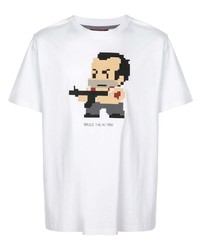 T-shirt à col rond imprimé blanc Mostly Heard Rarely Seen 8-Bit