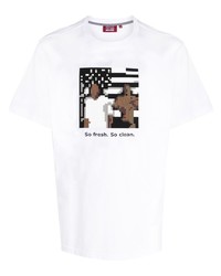 T-shirt à col rond imprimé blanc Mostly Heard Rarely Seen 8-Bit