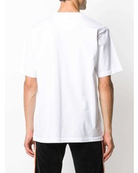 T-shirt à col rond imprimé blanc White Mountaineering