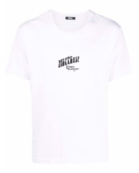 T-shirt à col rond imprimé blanc MSFTSrep