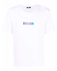 T-shirt à col rond imprimé blanc MSFTSrep