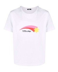 T-shirt à col rond imprimé blanc MSFTSrep