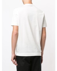 T-shirt à col rond imprimé blanc Emporio Armani