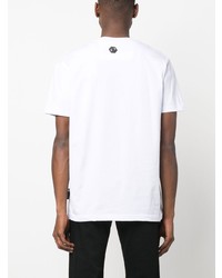 T-shirt à col rond imprimé blanc Philipp Plein