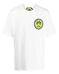 T-shirt à col rond imprimé blanc #Mumofsix