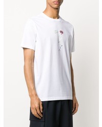 T-shirt à col rond imprimé blanc PS Paul Smith