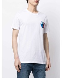 T-shirt à col rond imprimé blanc PS Paul Smith