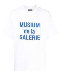 T-shirt à col rond imprimé blanc Musium Div.