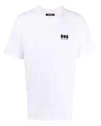 T-shirt à col rond imprimé blanc Nahmias