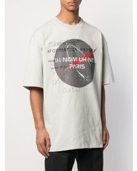 T-shirt à col rond imprimé blanc Ih Nom Uh Nit